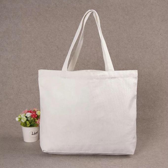 Long Rope Green Canvas Tote Bag / Recycled Small Canvas Shopping Bags