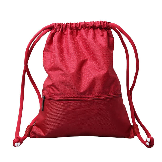 Pure Natural Calico Sports Drawstring Backpacks With Logo Print Wash In The Water